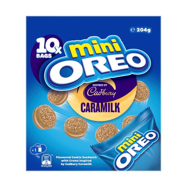 Mini Oreo Cadbury Caramilk 10 Mini Bags, 204g