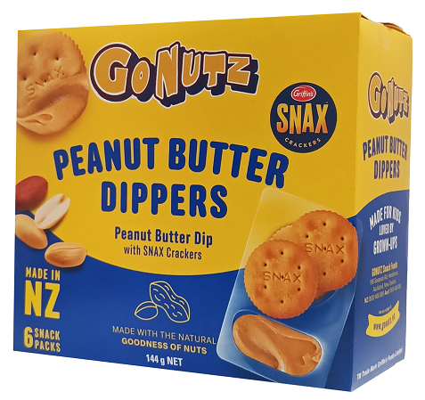 Gonutz Peanut Butter & Savoury Crackers Dippers 6 x 22g