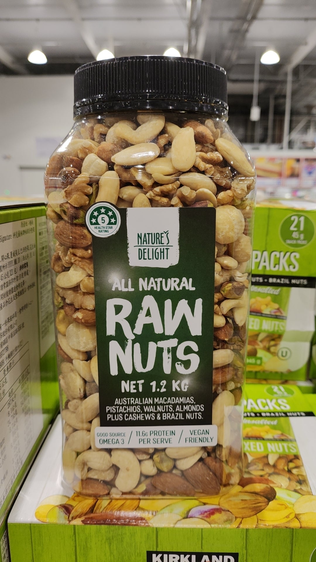 NATURE'S DELIGHT ALL NATURAL RAW NUT MIX 1.2kg
