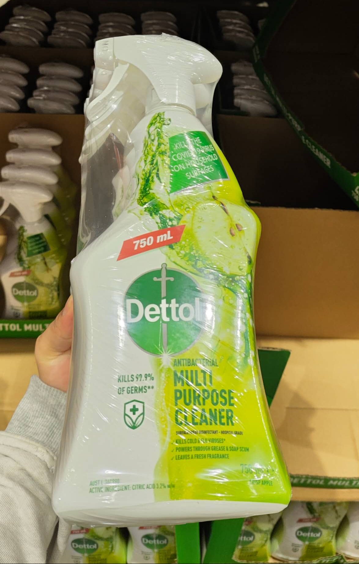 DETTOL MULTIPURPOSE SPRAY 4 X 750ML APPLE BURST