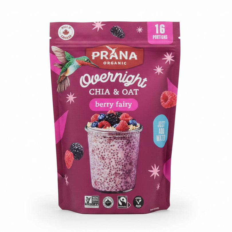 PRANA ORGANIC Overnight CHIA & OAT berry fairy 800G