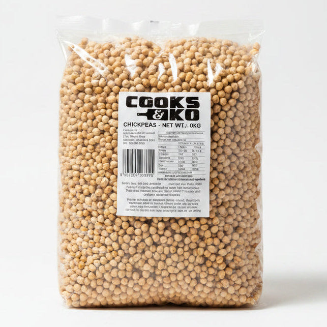 Bag of Cooks Market dried beans on a white background