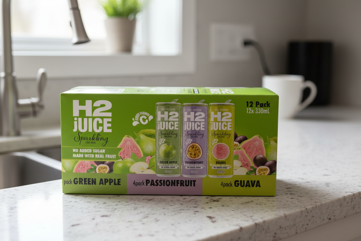H2 JUICE SPARKLING JUICE PACK 12 x 330ML