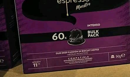 Lavazza Espresso Intenso Nespresso Compatible Capsules 60PK