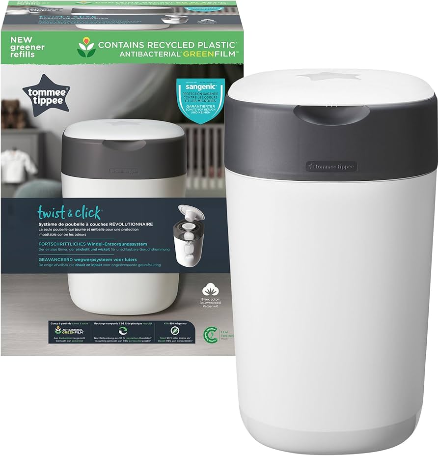 Tommee Tippee Twist & Click Nappy Bin 1 x Bin + 1 x Cassette