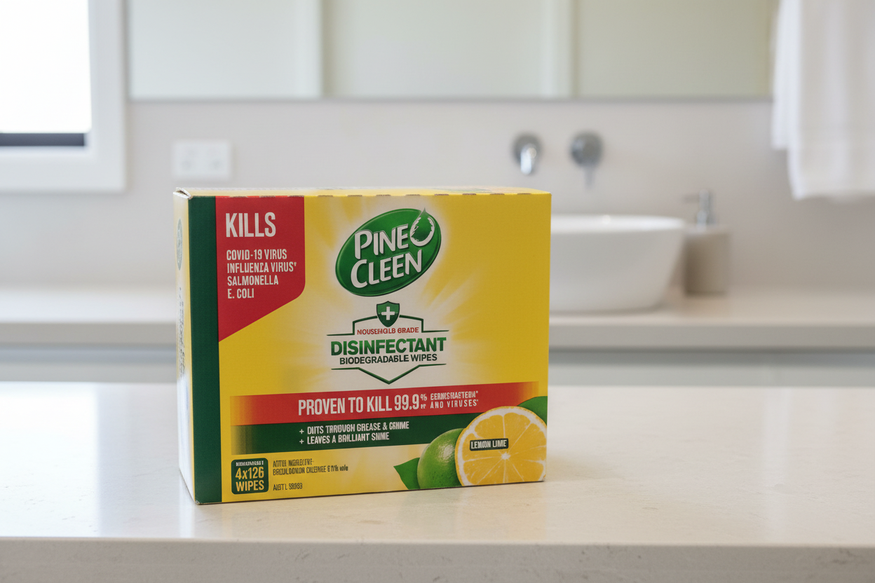 Pine O Cleen Biodegradable Wipes Lemon Lime 4 x 126 Sheets