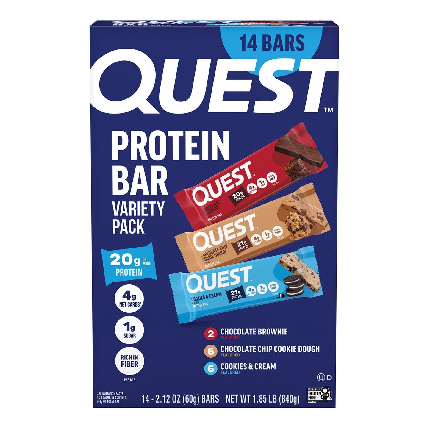 Quest Protein Bar Variety Pack 14 Bars