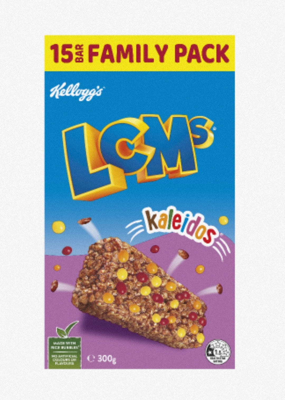 Kellogg's LCMs Kaleidos Rice Bubble Bars 15 x 20g