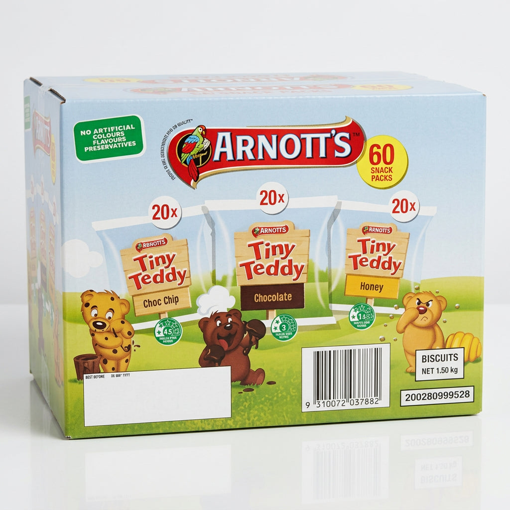 Arnott's Tiny Teddy Variety Pack 60 X 25G