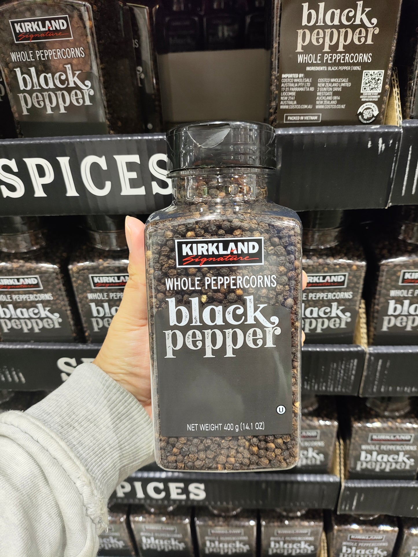 Kirkland Signature Whole Black Peppercorn 399g