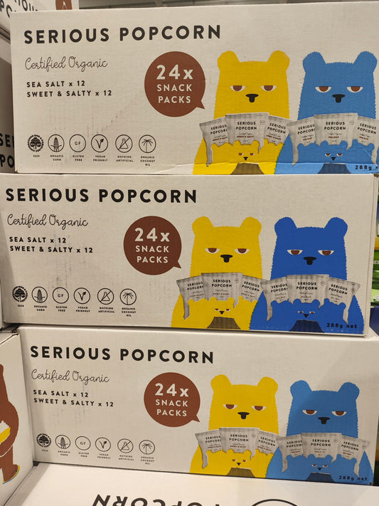 Serious Popcorn Sea Salt + Sweet & Salty 24 x 12g