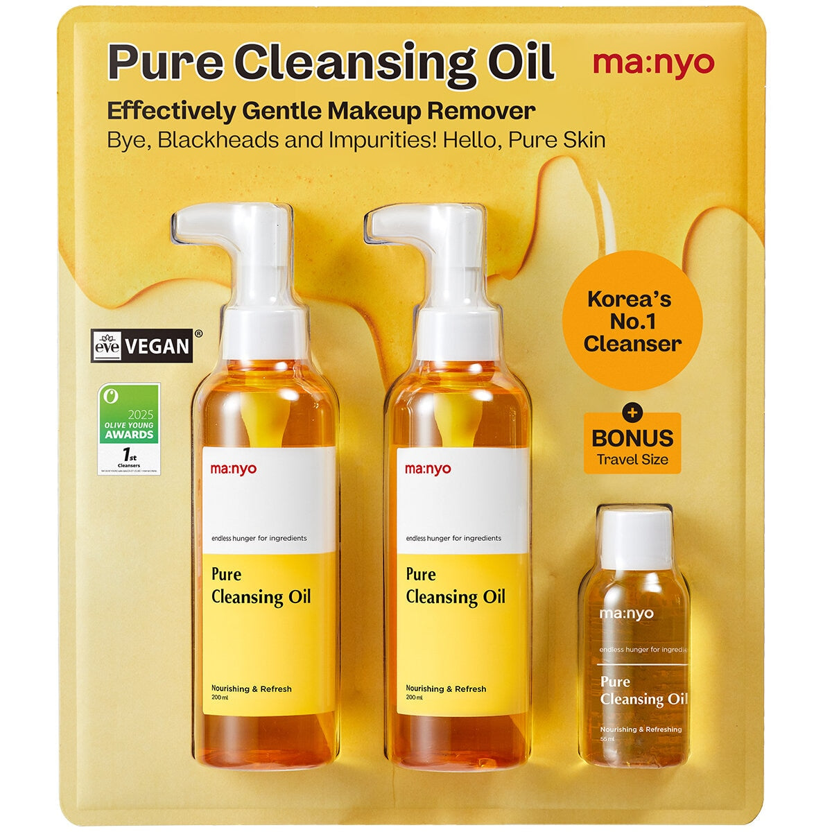 ma:nyo Pure Cleansing Oil 2 x 200ml + 50ml
