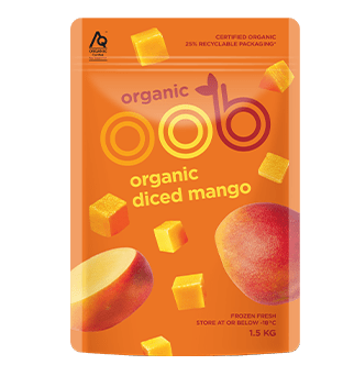 OOB Organic Diced Mango 1.5kg