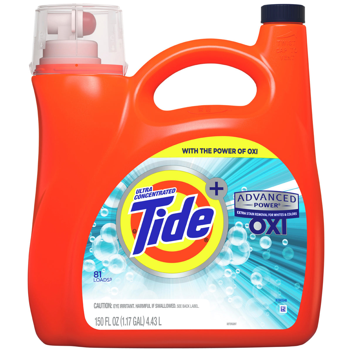 TIDE OXI ADVANCED POWER LAUNDRY LIQUID 4.43 L