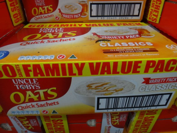 UNCLE TOBY VARIETY OATS VALUE PACK 60 PACK, 5X420G