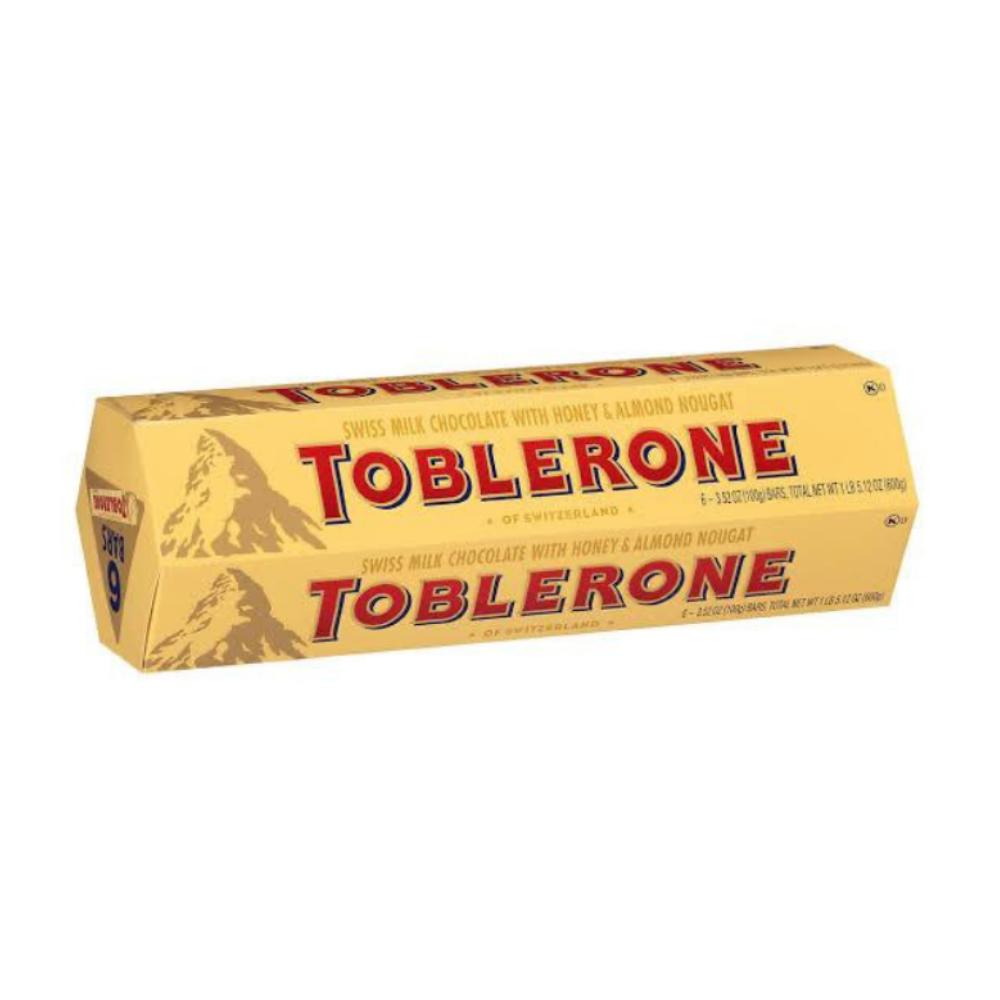 TOBLERONE SWISS MILK CHOCOLATE 6 × 100G