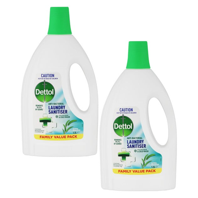 DETTOL LAUNDRY SANITISER 2 × 1.5L