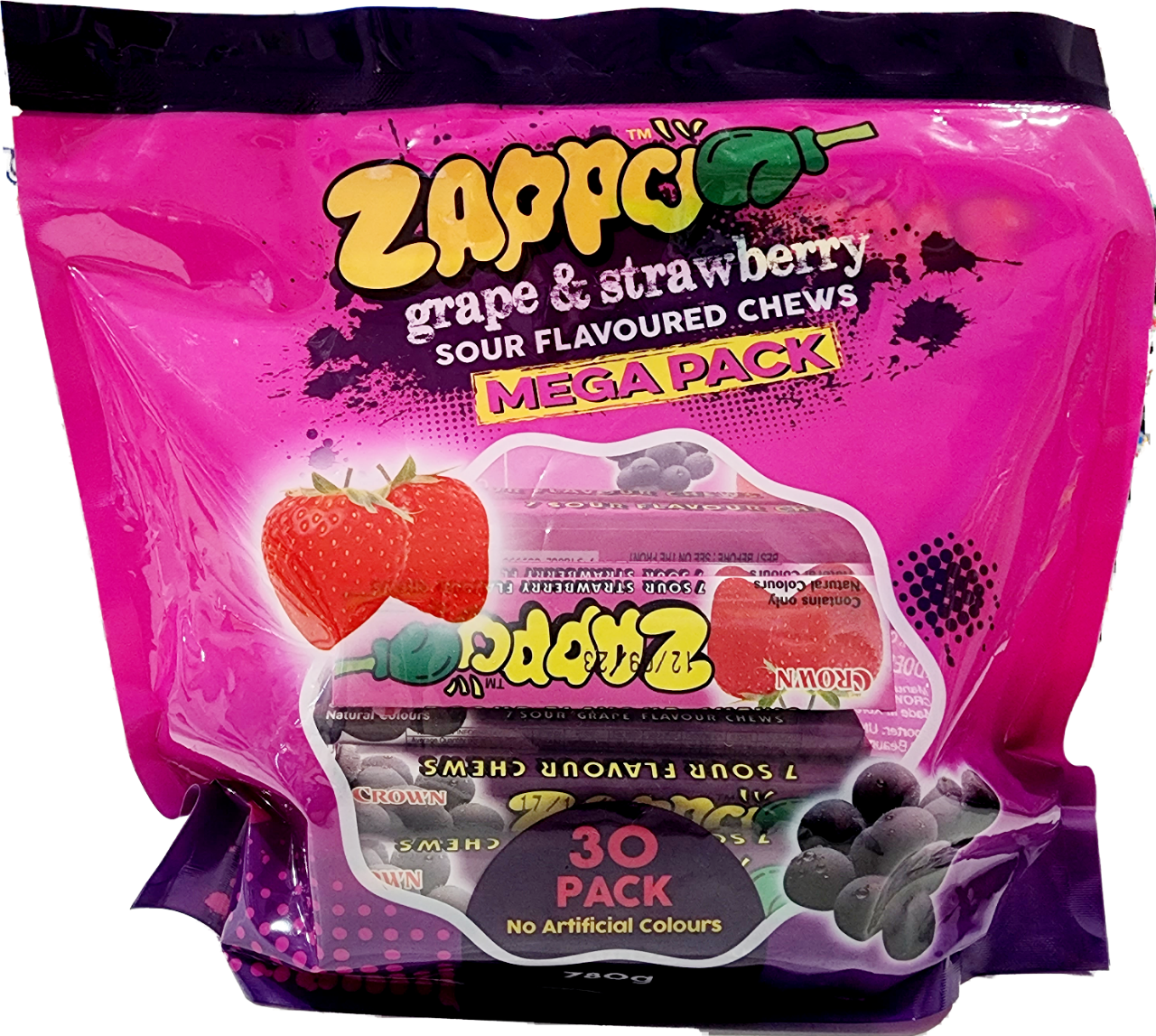 Zappo Sour Chews 30pc 780g