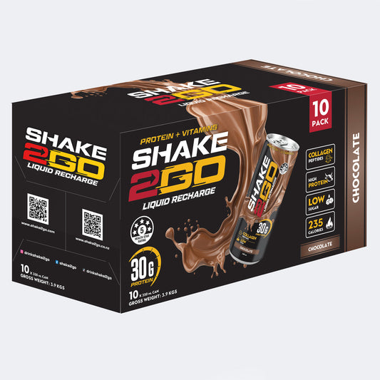 SHAKE2GO CHOCOLATE PROTEIN SHAKE 10 x 350ml