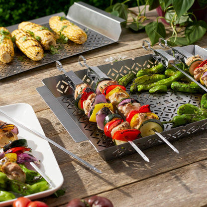 Henckels BBQ Tray/Basket/Skewers 8 piece set