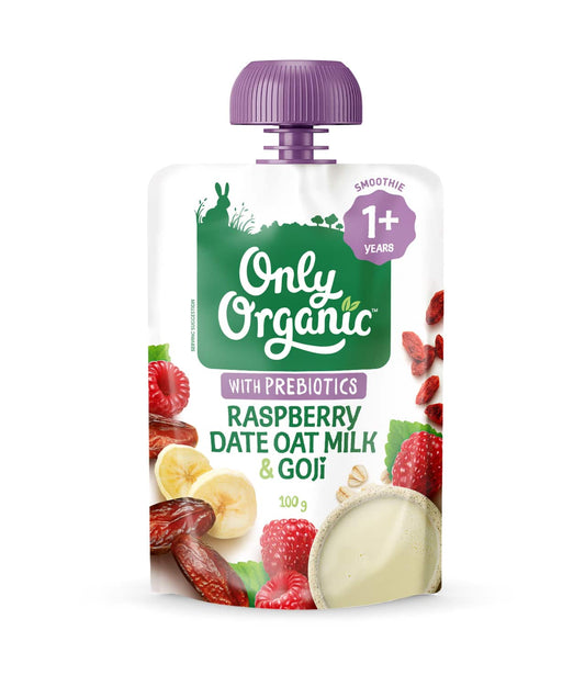 Only Organic Raspberry Date Oat Milk & Goji 1+ Years Smoothie 100g