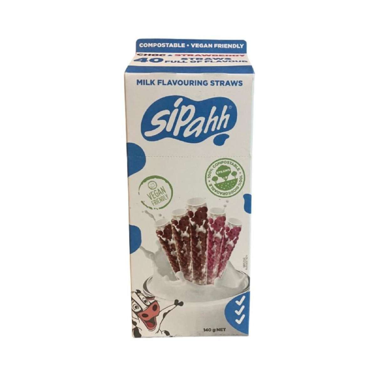 SIPAHH MILK FLAVOUR STRAWS 40CT