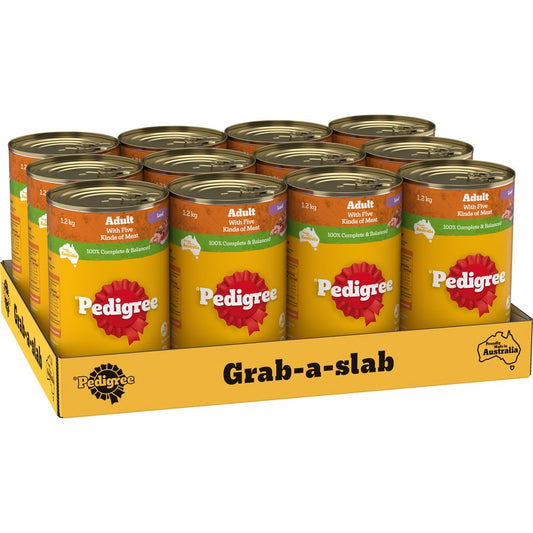 Pedigree 5 Meats Dog Food 1.2kg x 12 ct