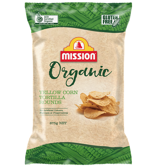 Mission Foods Organic Tortilla Rounds 875 g