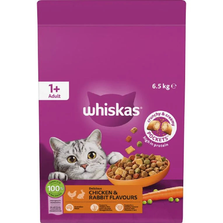 Whiskas Chicken & Rabbit Cat Food 6.5 kg