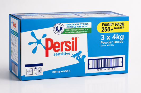 PERSIL SENSITIVE F&T POWDER 3 X 4KG / 250+ WASHES