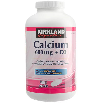 KIRKLAND SIGNATURE CALCIUM 600MG + D3 500 TABLETS