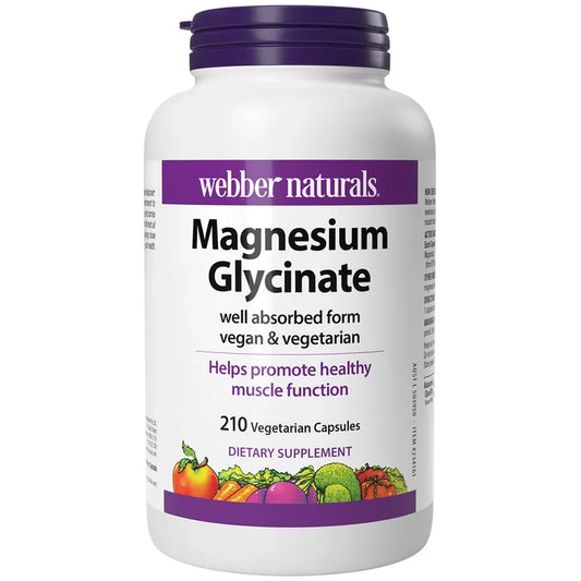 WEBBER NATURALS MAGNESIUM GLYCINATE 200MG 210 CAPSULES