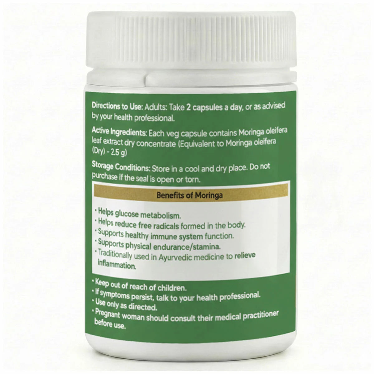 MAI GREENS MORINGA CAPSULES 5000MG 240 CAPSULES