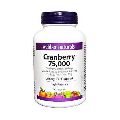 WEBBER NATURALS CRANBERRY 75,000 (500MG) 120 CAPSULES
