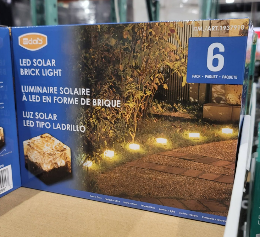 DAIS LED SOLAR BRICK LIGHT 6 pack