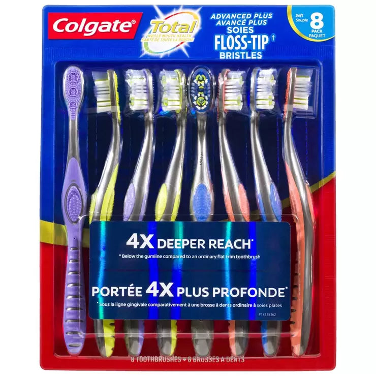 Colgate Floss Tip Toothbrush 8 pack