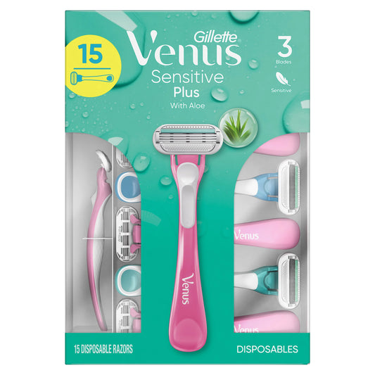Gillette Venus Sensitive Disposable Razors 15 count