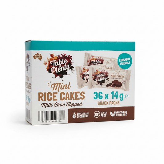 Table of Plenty Milk Choc Topped Mini Rice Cakes 36 x 14g