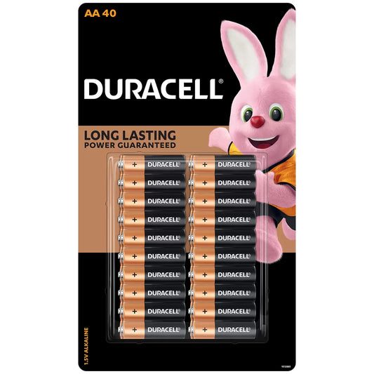 DURACELL ALKALINE BATTERIES AA 40 PACK