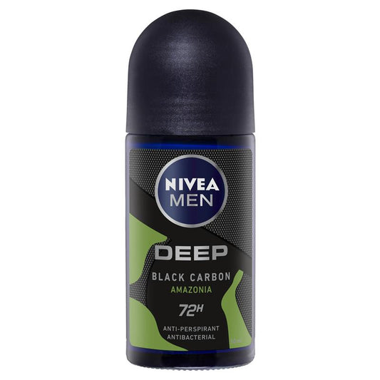 Nivea Men Deep Black Carbon Amazonia 72Hr Anti-Perspirant Roll On 50ml