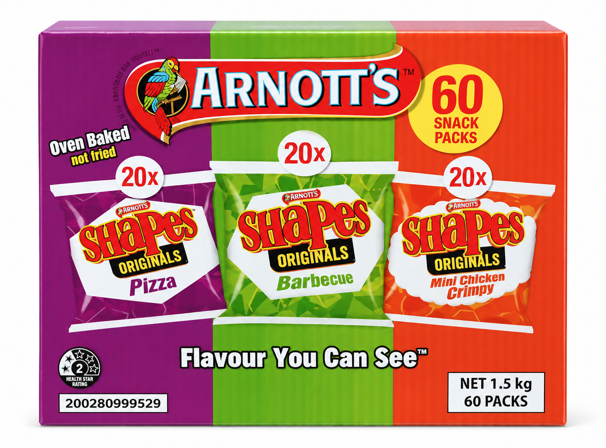 Arnott's Shapes Variety Pack 60 x 25g