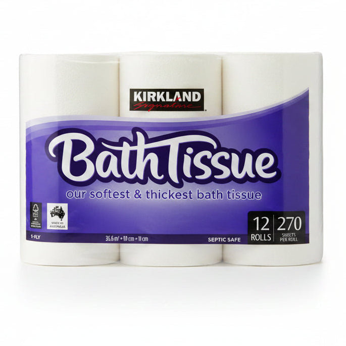 Kirkland Signature Toilet Paper 3 Ply 12 x 270 Sheets