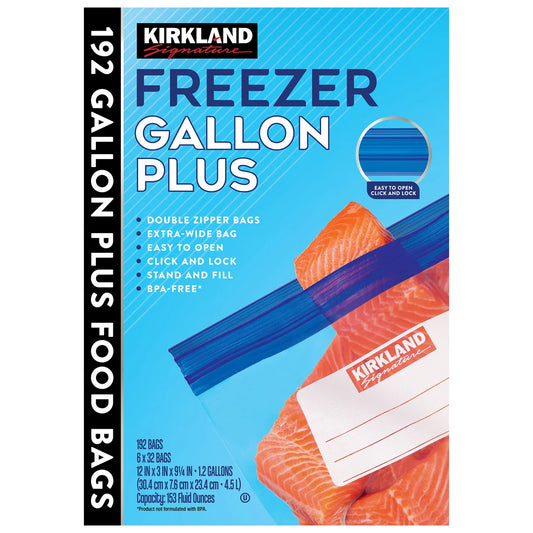 KIRKLAND Signature FREEZER LARGE / 4.5 L FOOD BAGS 192 BAGS