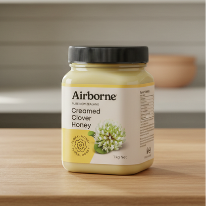 Airborne Creamed Clover Honey 1kg