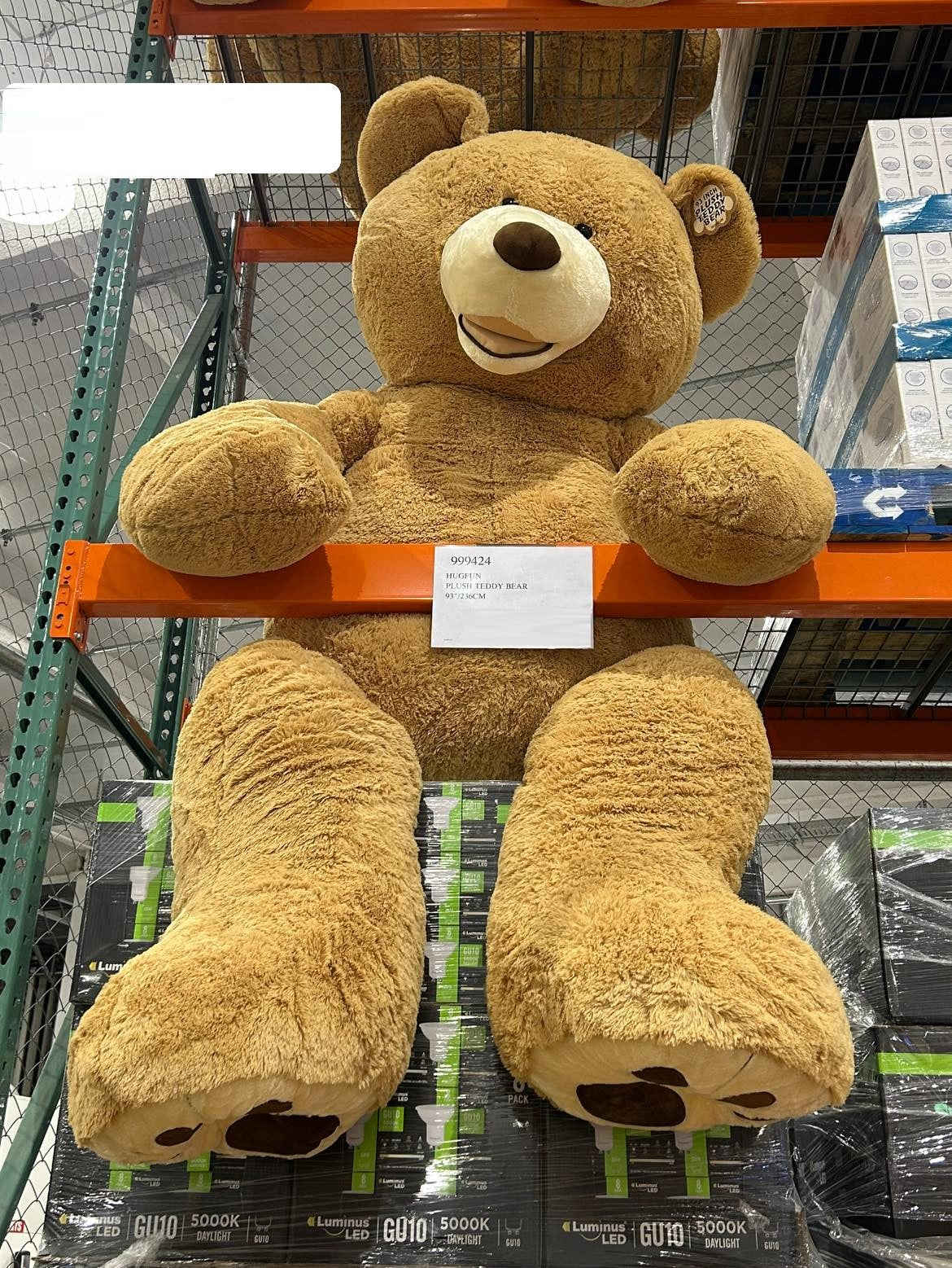 PLUSH TEDDY BEAR 93"/236cm
