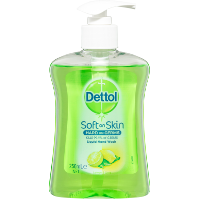 Dettol Antibacterial Lemon & Lime Liquid Hand Wash Pump 250ml