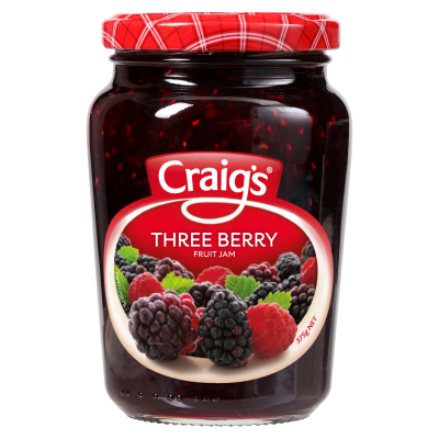 Craig's Three Berry Fruit Jam 375g