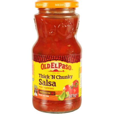 Old El Paso Medium Thick 'n Chunky Salsa For Topping 375g