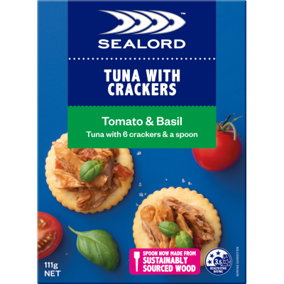 Sealord Tomato & Basil Tuna With Crackers 113g