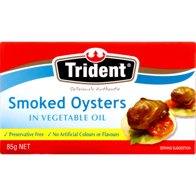 Trident Smoked Oysters In Vegetable Oil 85g